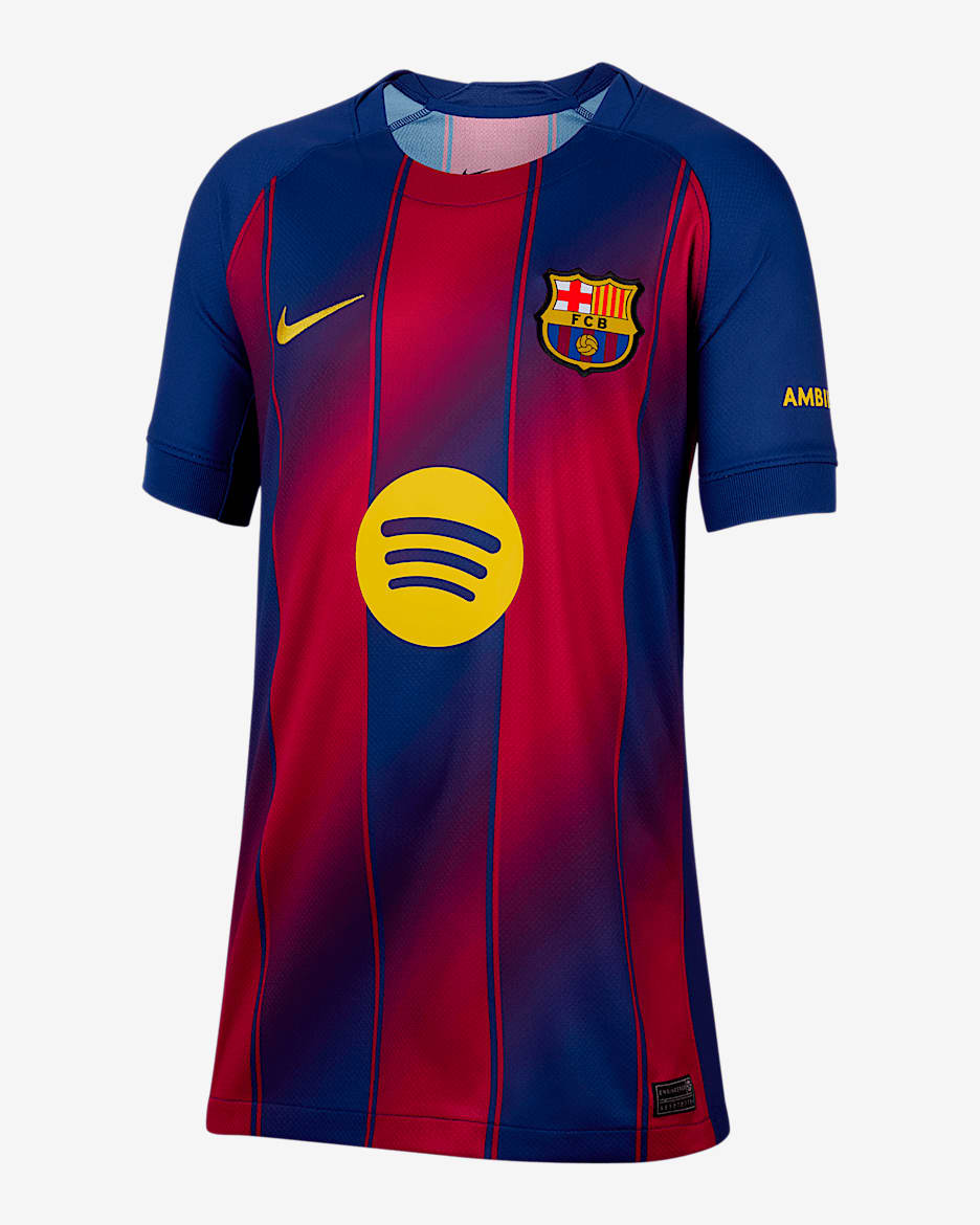 Pedri Barcelona 2025/26 Stadium Home Big Kids' Nike Dri-FIT